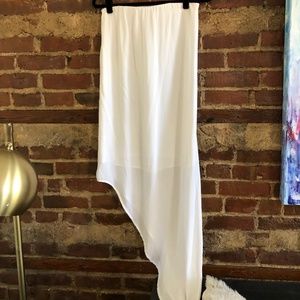 BB Dakota Strapless High Low White Dress, Size M